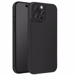 Coque pour iPhone 16 Pro Max - MARQUE - Silicone Souple - Design Fin - Léger - Noir