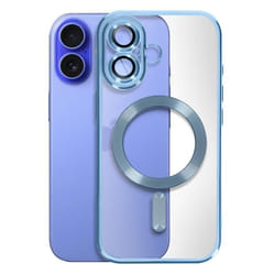 Coque MagSafe - AVIZAR - iPhone 16 Plus - Silicone Gel Flexible - Protection Intégrale - Bleu Clair