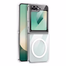 Coque MagSafe pour Samsung Z Flip 6 - AVIZAR - Rigide Contour Souple Renforcé Transparent