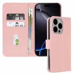Étui pour iPhone 16 Pro Max - AVIZAR - Rose Champagne - Portefeuille - Support Vidéo - Semi-rigide