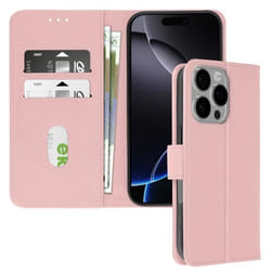 Étui pour iPhone 16 Pro Max - AVIZAR - Rose Champagne - Portefeuille - Support Vidéo - Semi-rigide