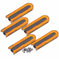 Lot de 5 Catadioptre pour trottinette Xiaomi Mi 3 Avant et Côté Moteur Orange
