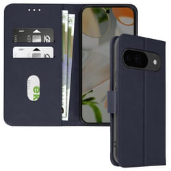 Étui pour Google Pixel 9 et 9 Pro - AVIZAR - Clapet Portefeuille et Support Vidéo - Bleu Nuit