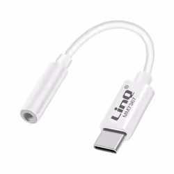 Adaptateur Audio - LinQ - USB C vers Jack 3.5mm - Compatible Siri - Transmission audio claire - Blanc