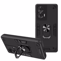 Coque Antichoc - AVIZAR - Motorola Edge 50 Fusion - Bi-matière - Anneau rotatif 360° - Système magnétique