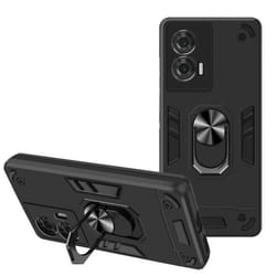 Coque Antichoc - AVIZAR - Motorola Edge 50 Fusion - Bi-matière - Anneau rotatif 360° - Système magnétique
