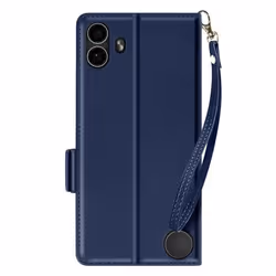 Étui pour téléphone - Nothing - CMF Phone 1 - Dragonne - Portefeuille - Cuir vegan bleu