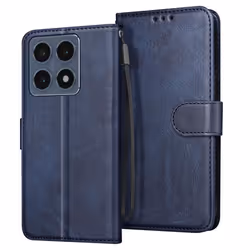 Étui pour Xiaomi 14T - AVIZAR - Clapet Portefeuille et Support Vidéo Stable - Bleu Nuit