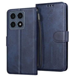 Étui pour Xiaomi 14T - AVIZAR - Clapet Portefeuille et Support Vidéo Stable - Bleu Nuit