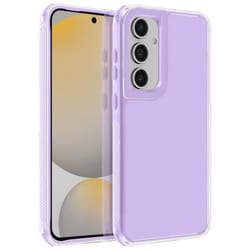 Coque Bumper - AVIZAR - Samsung Galaxy S24 FE - Antichoc - Lavande - Coins renforcés