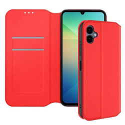 Étui pour Samsung Galaxy A06 - MARQUE - Classic Edition - Rouge - Clapet Magnétique - Support Vidéo