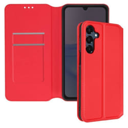 Étui pour Samsung Galaxy A16 - MARQUE - Classic Edition - Rouge - Clapet Magnétique - Support Vidéo