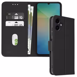 Étui pour Samsung Galaxy A06 - AVIZAR - Clapet Portefeuille et Support Vidéo - Noir