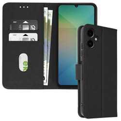 Étui pour Samsung Galaxy A06 - AVIZAR - Clapet Portefeuille et Support Vidéo - Noir