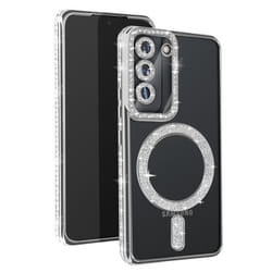 Coque - AVIZAR - Samsung Galaxy S22 - Rigide - Compatible MagSafe - Strass Argent