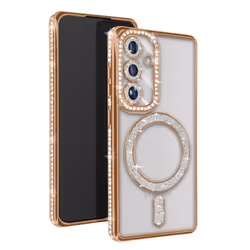 Coque - AVIZAR - Samsung Galaxy S24 - Rigide - Strass - Compatible MagSafe