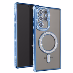 Coque - AVIZAR - Samsung Galaxy S24 Ultra - Rigide - Strass - Compatible MagSafe