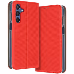 Étui pour Samsung Galaxy M35 - AVIZAR - Rouge - Semi-rigide - Porte-carte - Support pliable