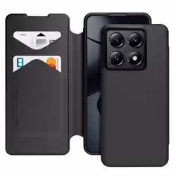 Étui pour Xiaomi 14T Pro Clapet Portefeuille avec Dragonne Made for Xiaomi Noir