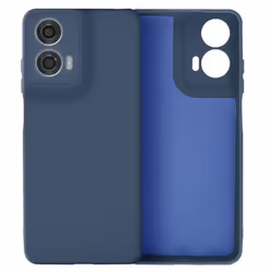 Coque - AVIZAR - Motorola Moto G24 Power - Semi-rigide - Soft-touch - Anti-traces Bleu Nuit