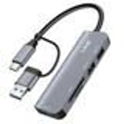Hub USB - LinQ - Noir - 2x USB 2.0 - 1x USB 3.0 - Lecteur SD et TF