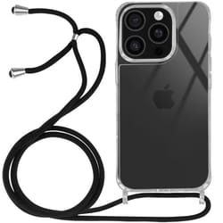 Coque - AVIZAR - iPhone 16 Pro - Silicone Antichoc - Cordon Tressé - Transparent