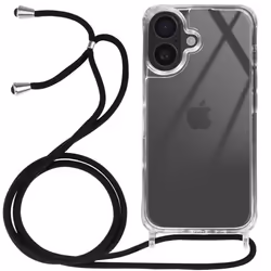Coque pour iPhone 16 Plus - Antichoc - Silicone Souple - Cordon Amovible - Transparent - Moderne