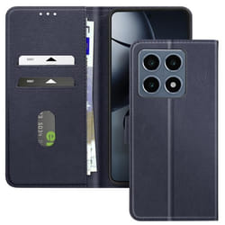 Étui pour Xiaomi 14T - AVIZAR - Clapet Portefeuille et Support Vidéo - Bleu Nuit