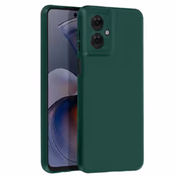 Coque - Motorola - Moto G55 - Silicone Souple - Vert Foncé - Protection Anti-Rayures