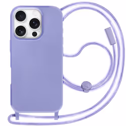 Coque Cordon Semi Rigide Soft touch pour iPhone 16 Pro Lavande