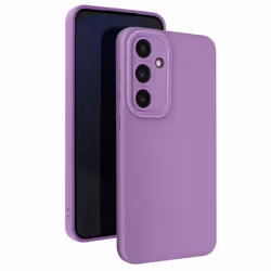 Coque pour Samsung Galaxy S24 FE - MARQUE - Silicone Mat - Bloc Caméra Protégé - Violet - Soft-touch