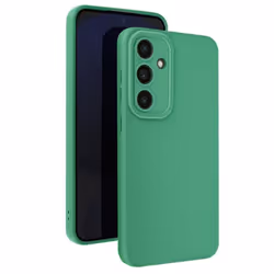 Coque pour Samsung Galaxy S24 FE Silicone Mat Bloc Caméra Protégé Vert