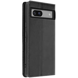 Étui Cuir - Google - Pixel 7a - Noir - Support Vidéo - Multi-compartiments
