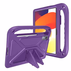 Coque Antichoc Enfant - Xiaomi - Redmi Pad SE - Violet - Mousse EVA - Poignée Intégrée