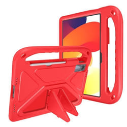 Coque Antichoc Enfant - Xiaomi - Redmi Pad SE - Rouge - Mousse EVA - Poignée Intégrée