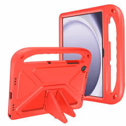Coque Antichoc Enfant pour Samsung Tab A9 Plus avec Poignée et Support Rouge
