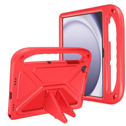 Coque Antichoc Enfant pour Samsung Tab A9 Plus avec Poignée et Support Rouge