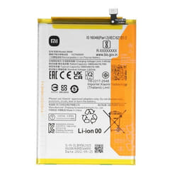 Batterie interne pour Xiaomi Redmi 12C 5000mAh modèle BN5K Blanc