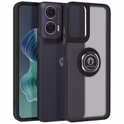 Coque Antichoc - Motorola - Moto G35 - Bague Métallique - Support Vidéo - Noir