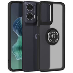 Coque Antichoc - Motorola - Moto G35 - Bague Métallique - Support Vidéo - Noir