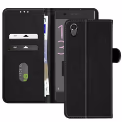 Étui pour smartphone - Sony - Xperia XA - Noir - Portefeuille - Support Vidéo