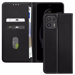 Étui pour smartphone - Motorola - Edge 20 Lite - Noir - Portefeuille - Support Vidéo