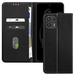 Étui pour smartphone - Motorola - Edge 20 Lite - Noir - Portefeuille - Support Vidéo