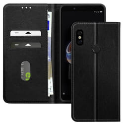 Étui pour smartphone - Xiaomi - Redmi Note 5 - Portefeuille - Support Vidéo - Noir
