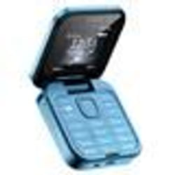 Téléphone Portable Pliable avec Double SIM Radio FM Batterie 1000mAh Bleu