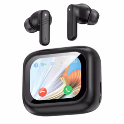 Écouteurs Bluetooth - ANC - Noir - Étanches IPX5 - Autonomie 6h - Écran tactile LED