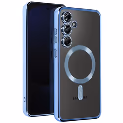 Coque MagSafe - Samsung - Galaxy S24 FE - Silicone Gel Flexible - Contour Chromé - Protection Intégrale