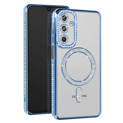Coque - Samsung - Galaxy A16 - Diamant - Strass - MagSafe - Bleu Clair