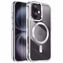 Coque MagSafe - Cristal Color - iPhone 16 Plus - Argent - Anti-jaunissement - Bords surélevés