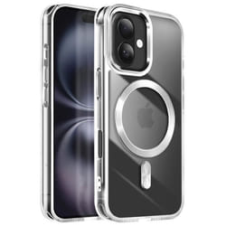 Coque MagSafe - Cristal Color - iPhone 16 Plus - Argent - Anti-jaunissement - Bords surélevés